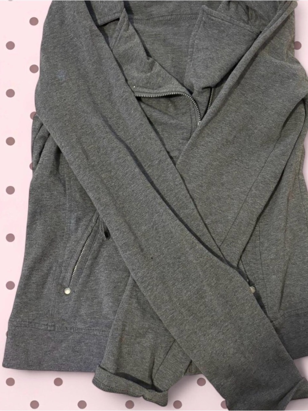 2000s Y2K GUESS grey jacket with zip-up and pockets - Picture 3 of 5